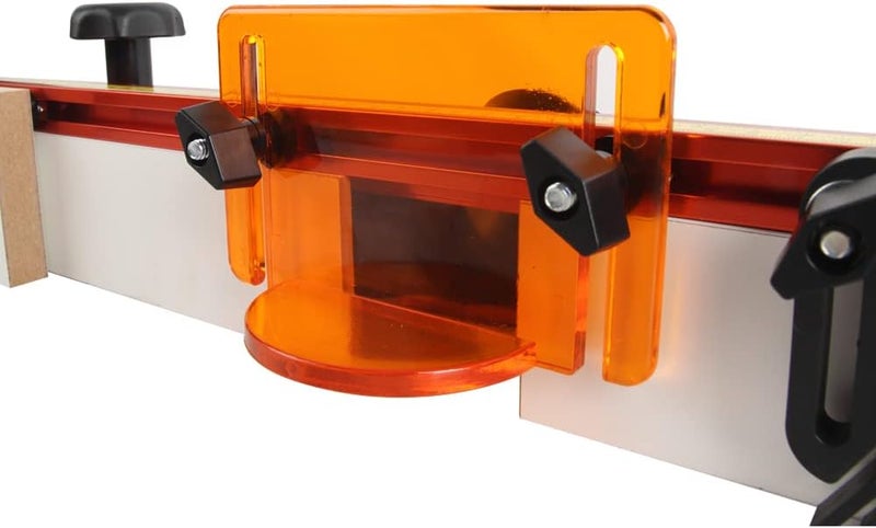 O'SKOOL 32 Inches Long Router Table Fence System with Feather Board, Bit Guard, Adjustable Stop and Dust Port - Image 4